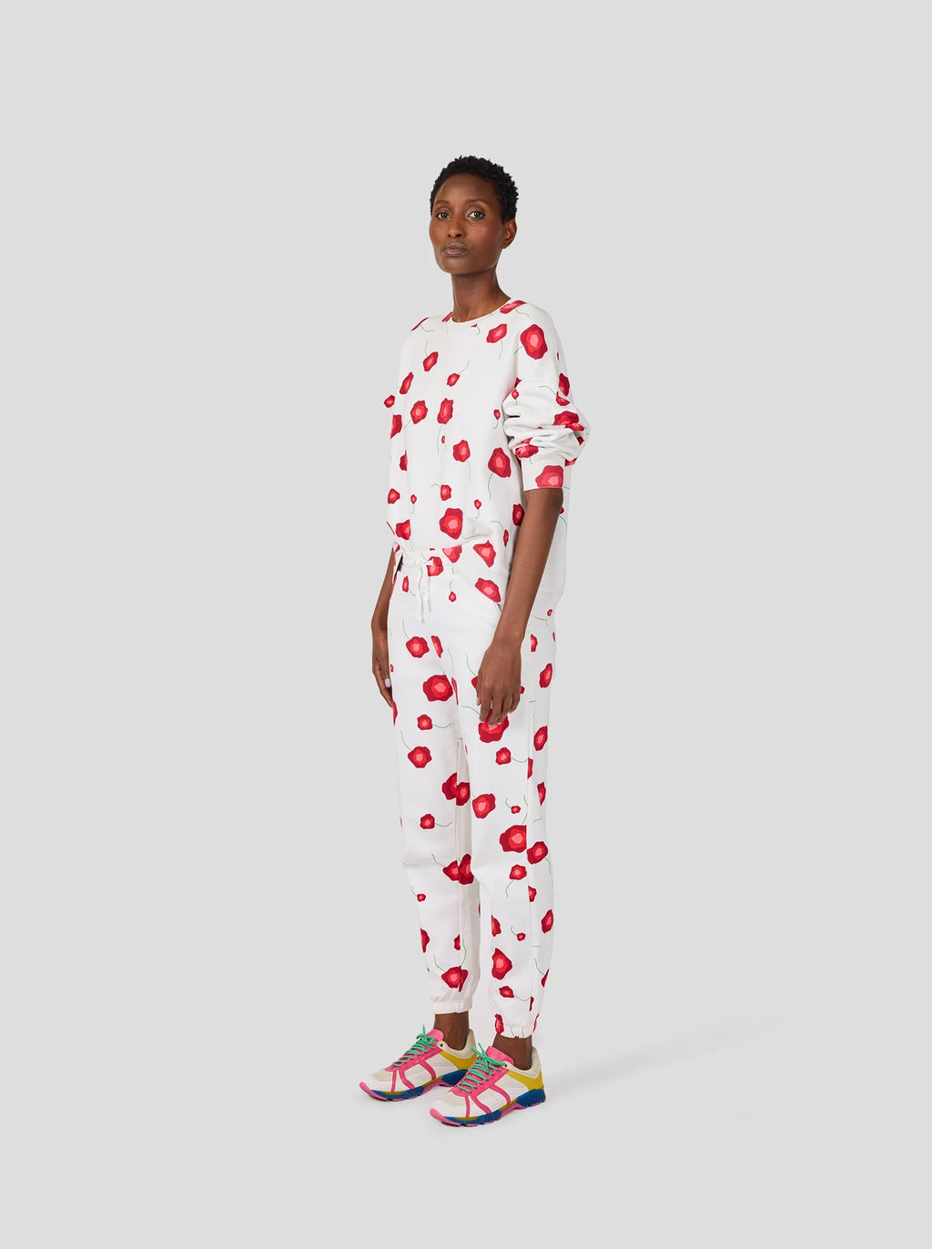 Pantalón Kiara en forro polar estampado poppy