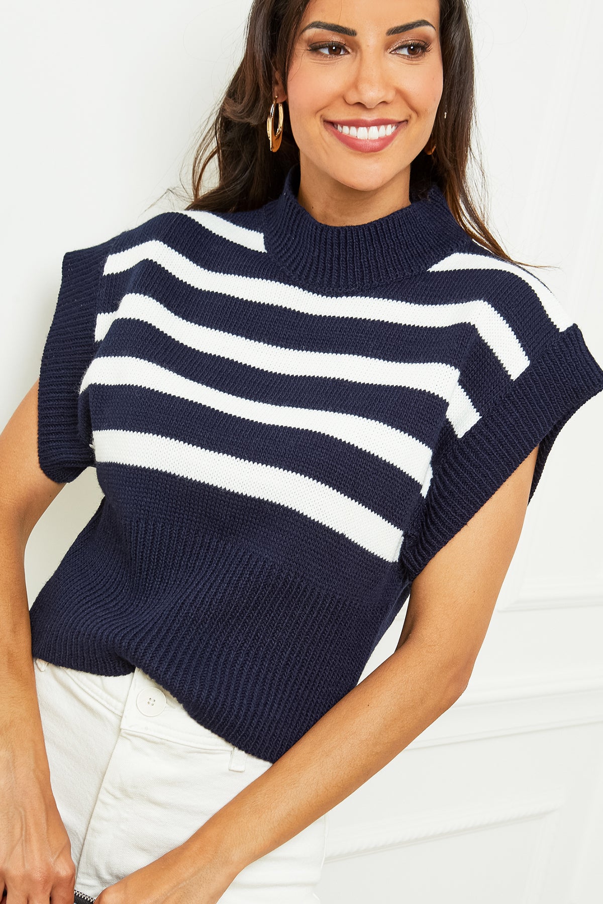 Sleeveless Sweater - Navy
