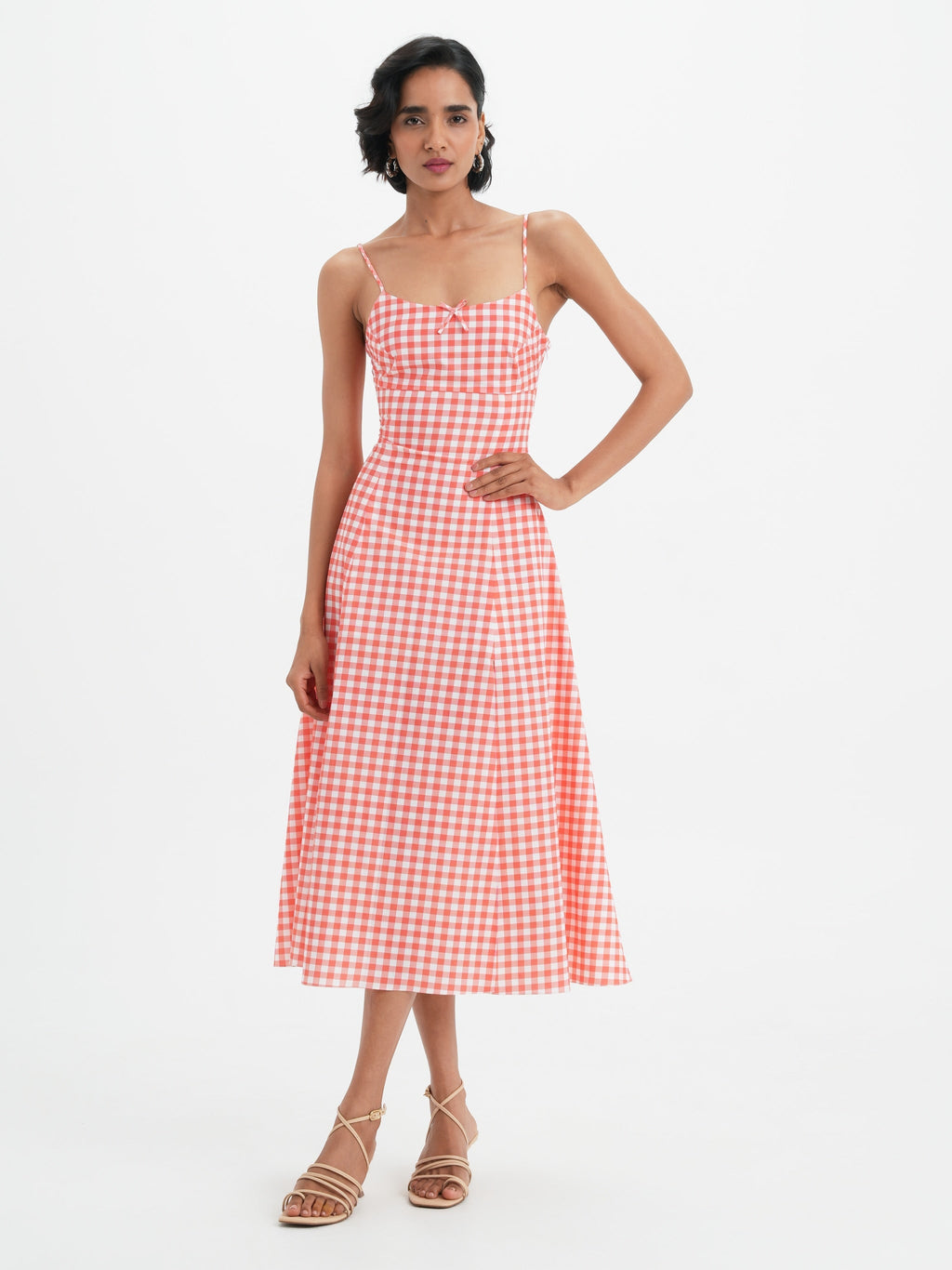 Vestido Mila - Coral Vichy