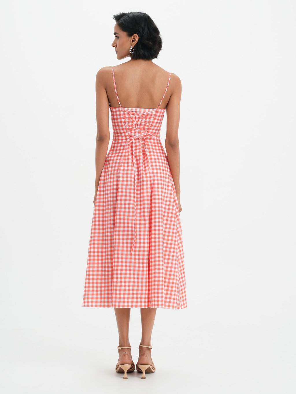 Vestido Mila - Coral Vichy