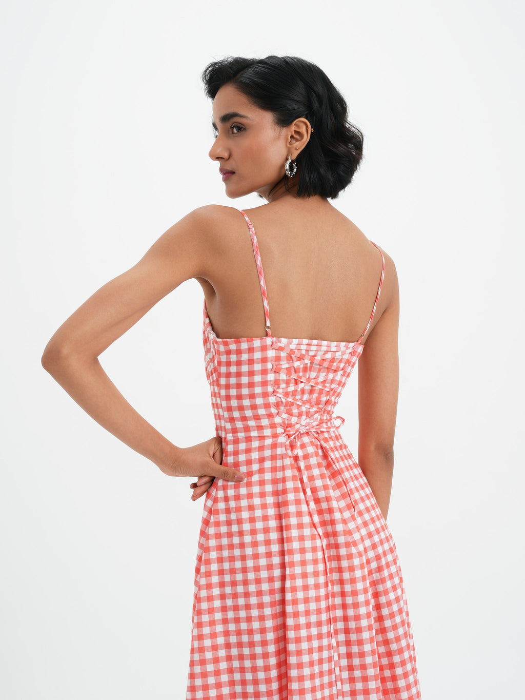 Vestido Mila - Coral Vichy