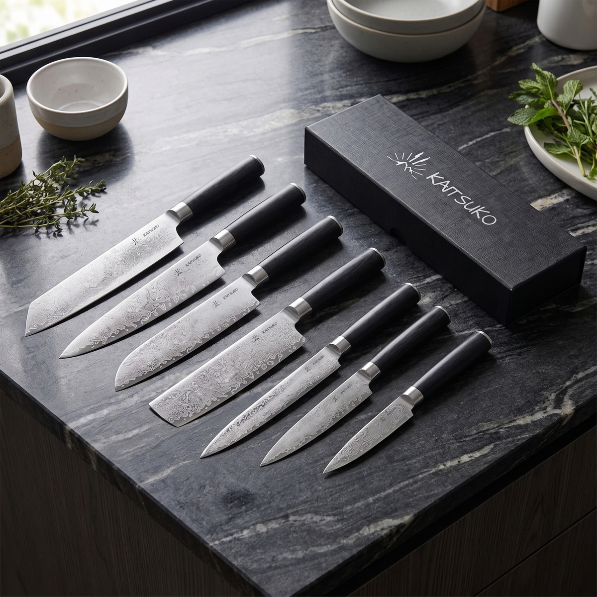 Set De 7 Couteaux Japonais - Kyoto