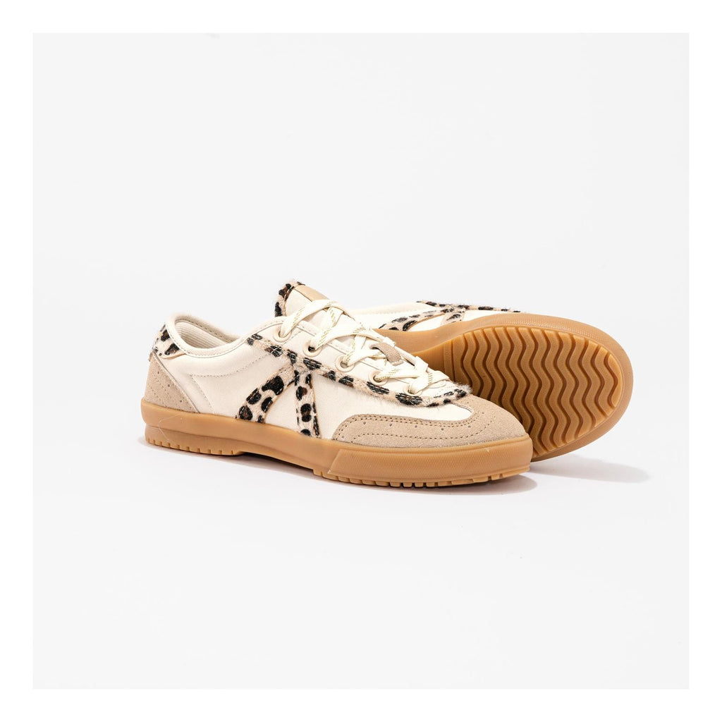 Zapatillas deportivas Swing color canela y leopardo