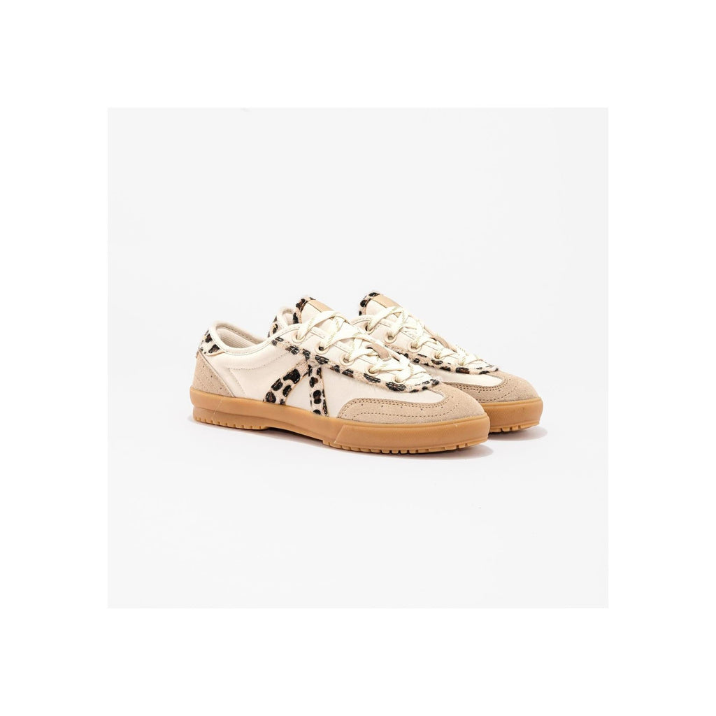 Zapatillas deportivas Swing color canela y leopardo