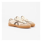 Zapatillas deportivas Swing color canela y leopardo