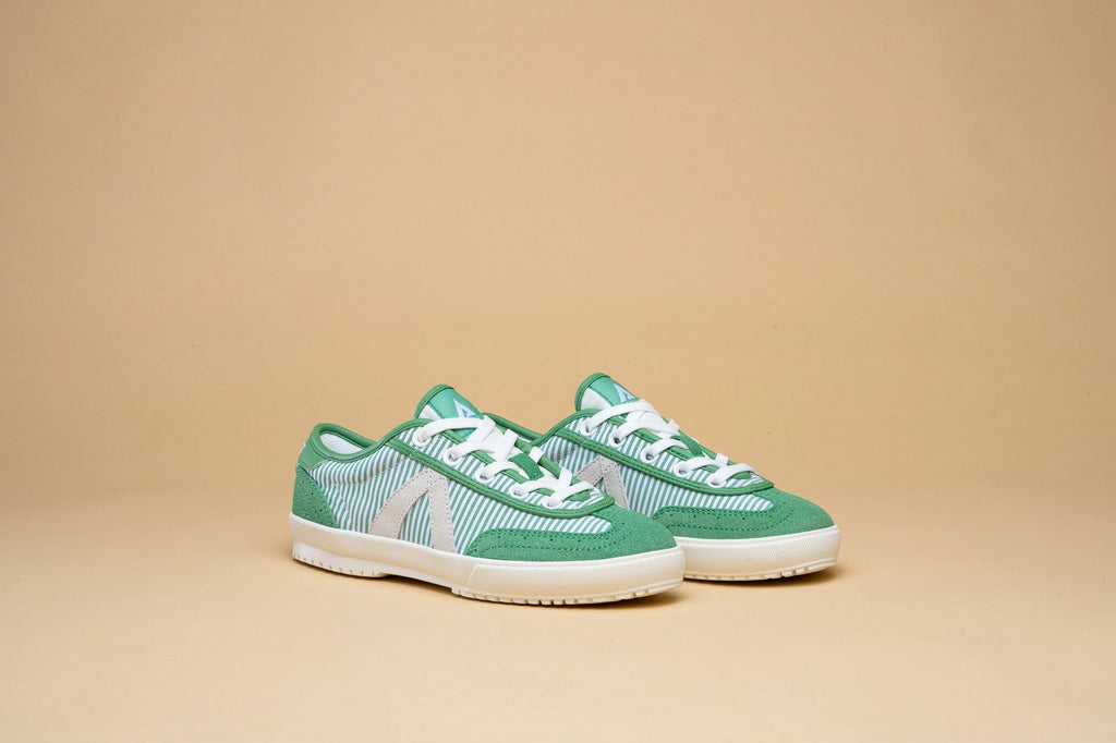 Sneakers Swing - Green / White Stripe