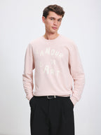 Sweat Unisexe L'Amour De L'Art Rose Glacé