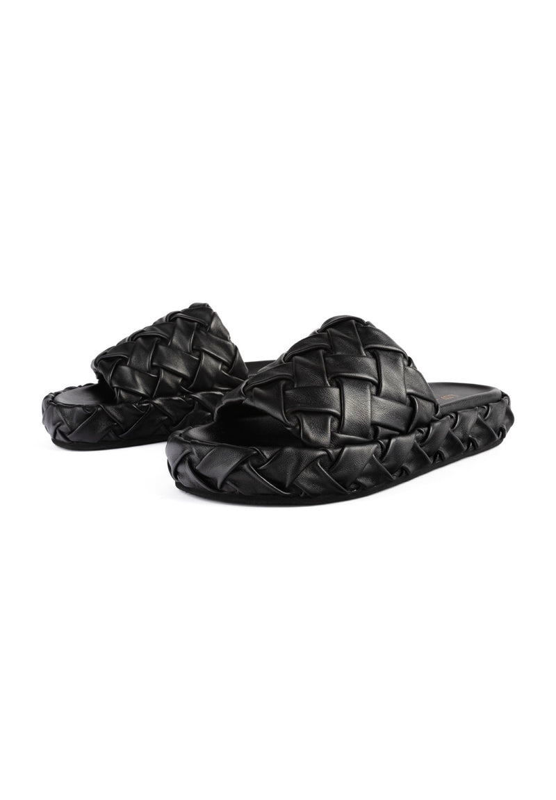 Mules Hibiscus Hues - Noir