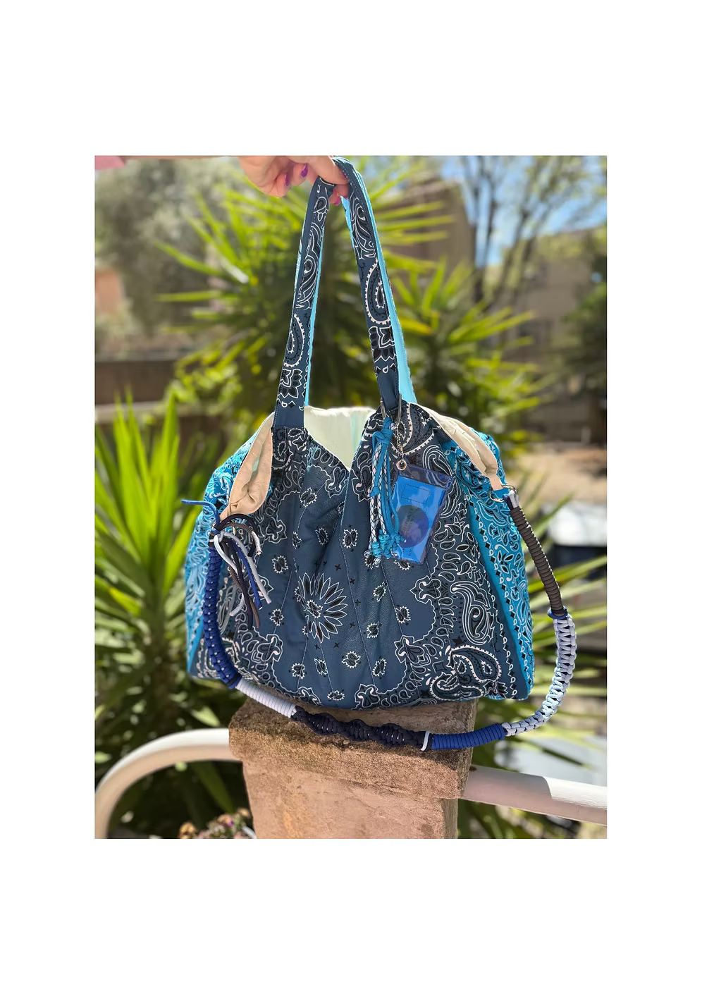 Sac Cabas Patch Bleu Jean/Bleu/Bleu Clair