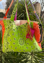 Sac Cabas Patch Anis/Cyclamen/Orange Fluo