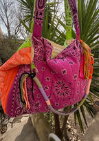 Sac Cabas Patch Anis/Cyclamen/Orange Fluo