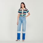 Short Striped Cardigan