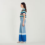 Short Striped Cardigan