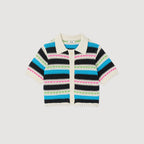 Short Striped Cardigan