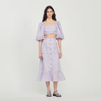 Striped Flared Skirt