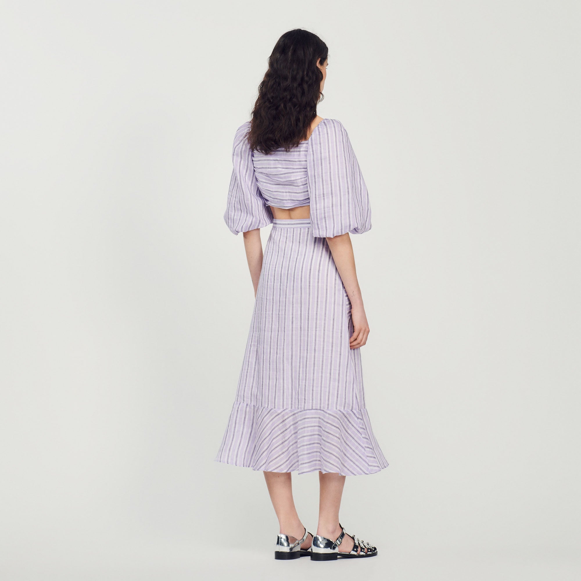 Striped Flared Skirt