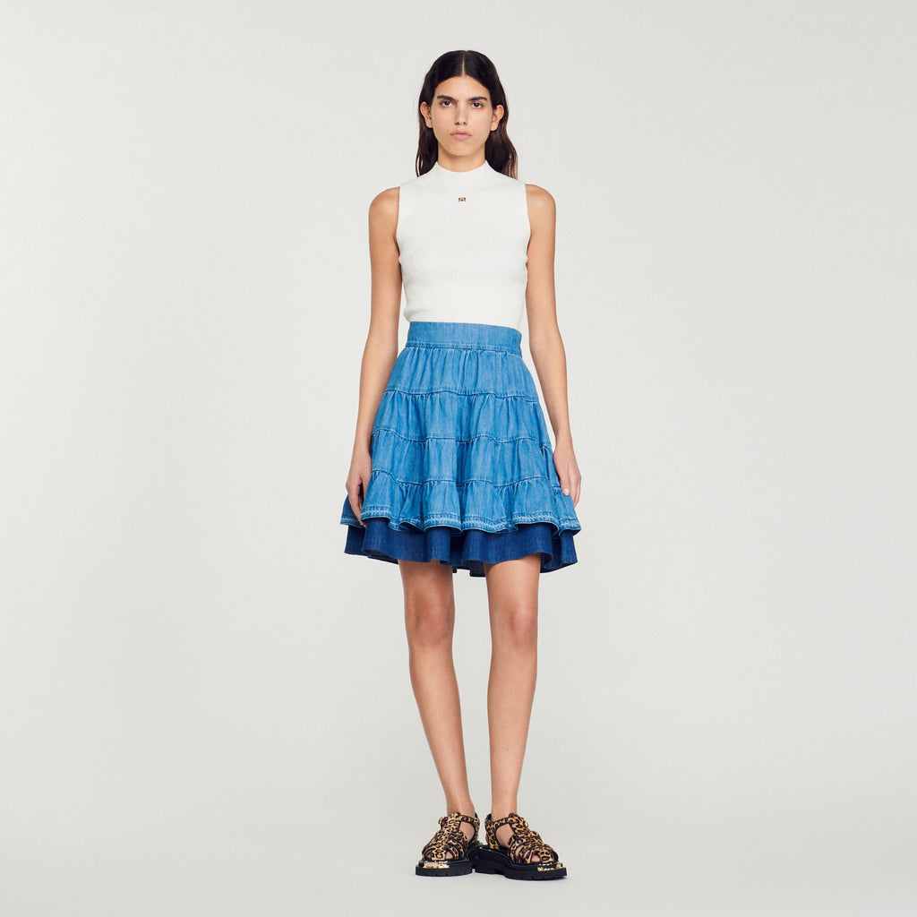 Falda Corta De Denim
