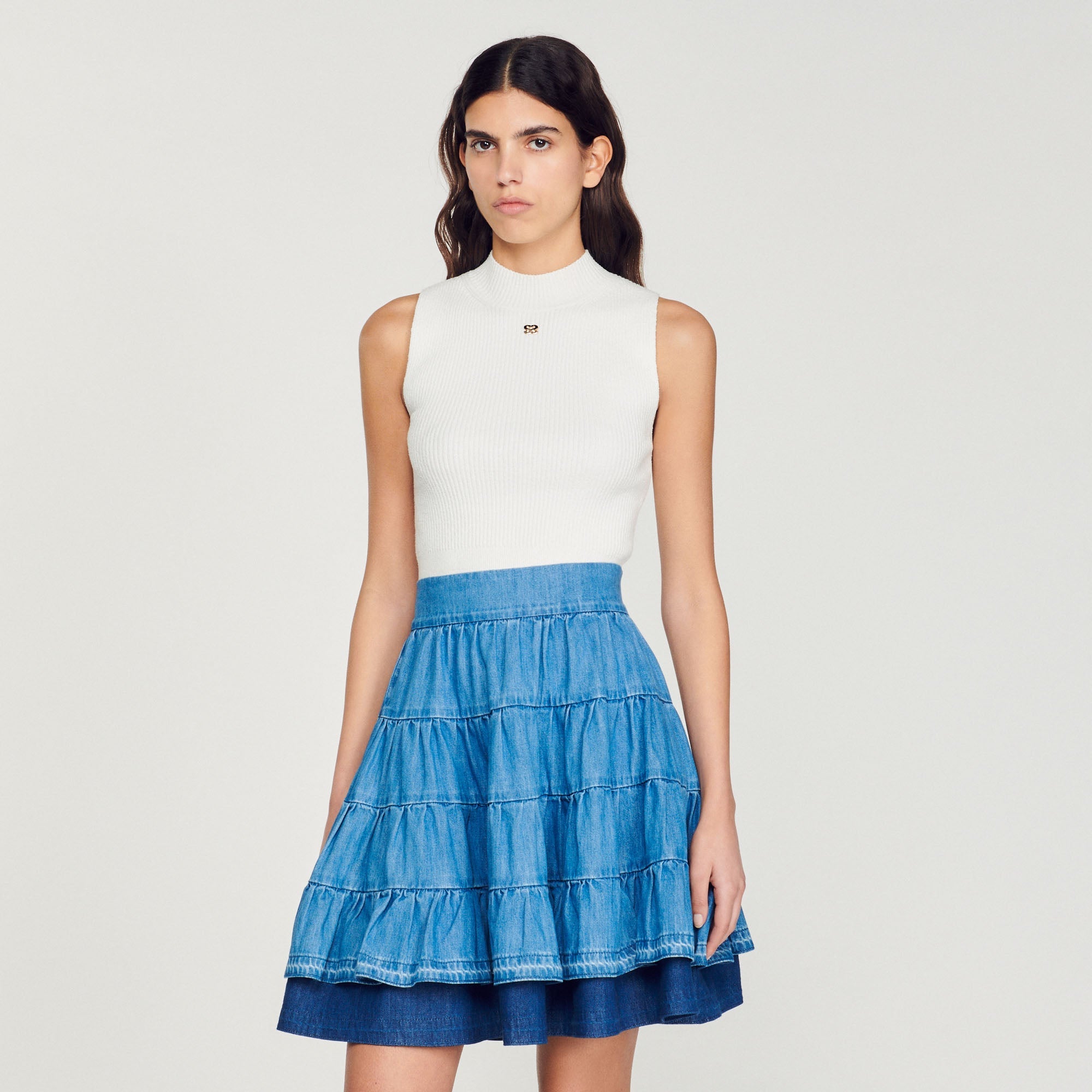 Falda Corta De Denim