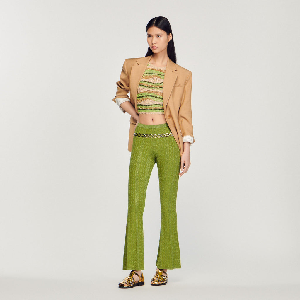 Metallic Knit Trousers