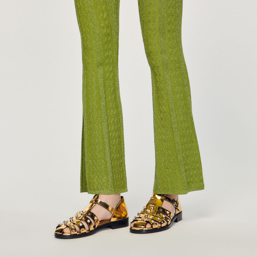 Metallic Knit Trousers