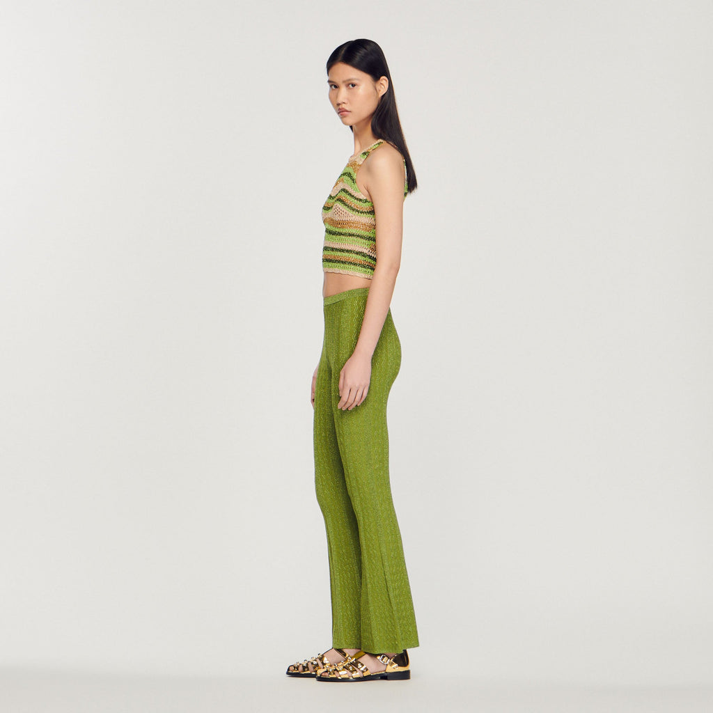 Metallic Knit Trousers
