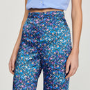 Pantalón de satén con estampado floral