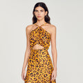 Vestido Largo Estampado Leopardo