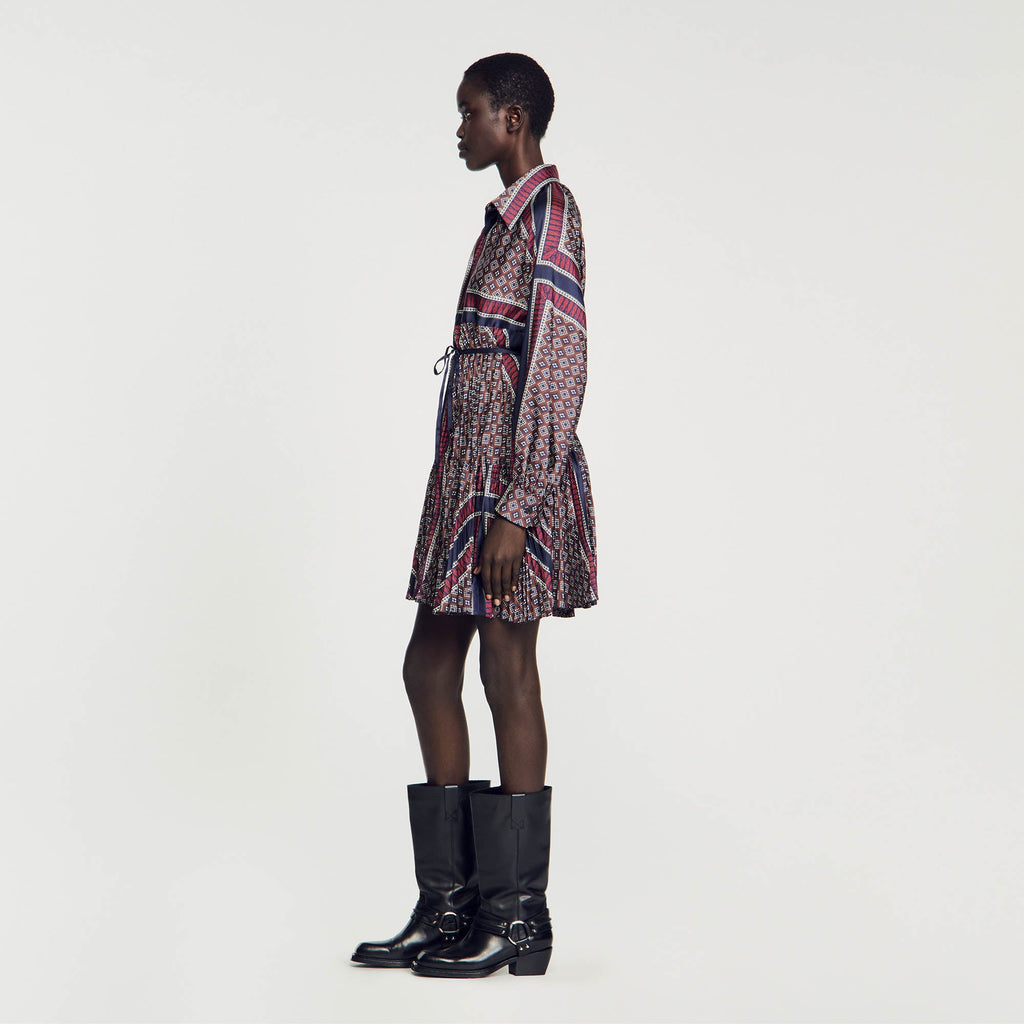 Pleated Shirt Dress