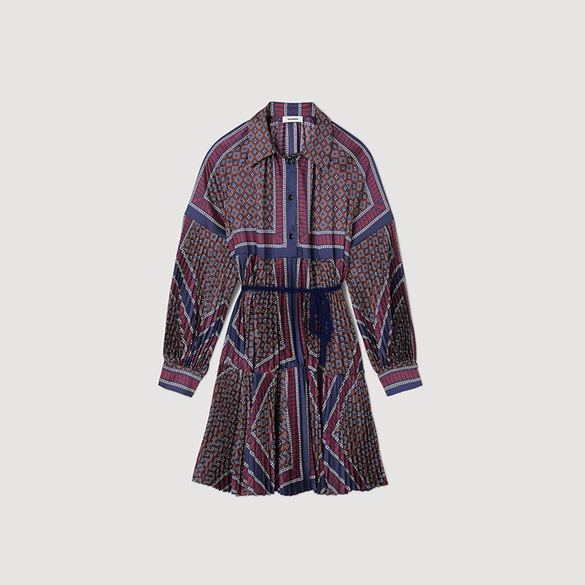 Pleated Shirt Dress