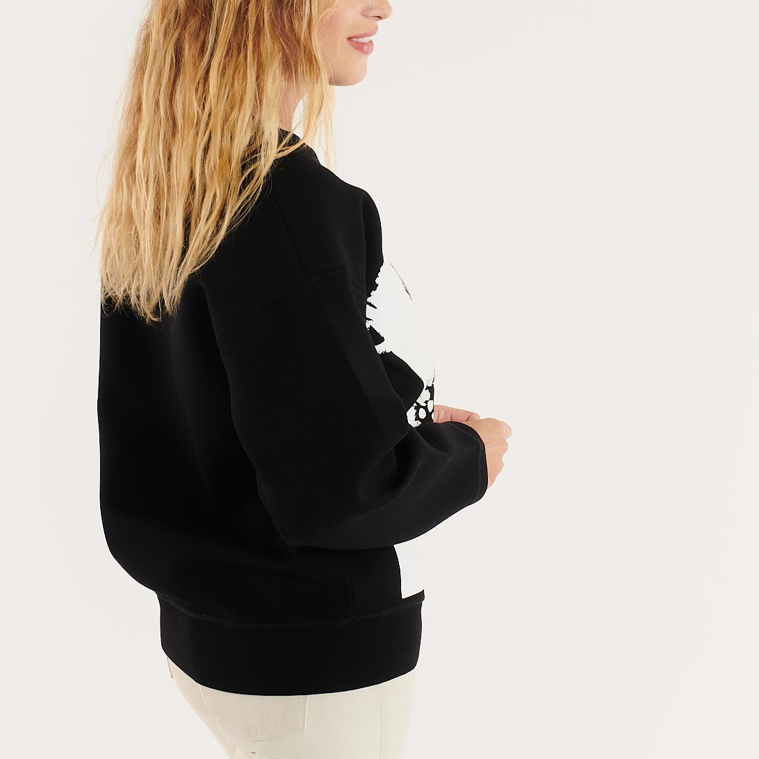 Long Sleeve Top - Black/White - Women
