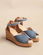 Seville Bride Wedge Espadrilles - Denim Canvas - Women
