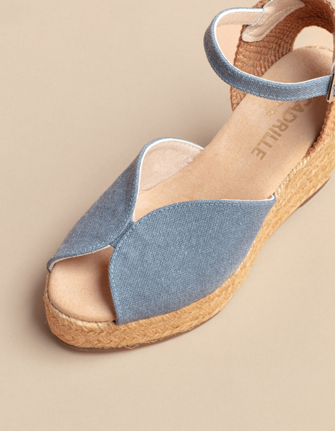 Seville Bride Wedge Espadrilles - Denim Canvas - Women