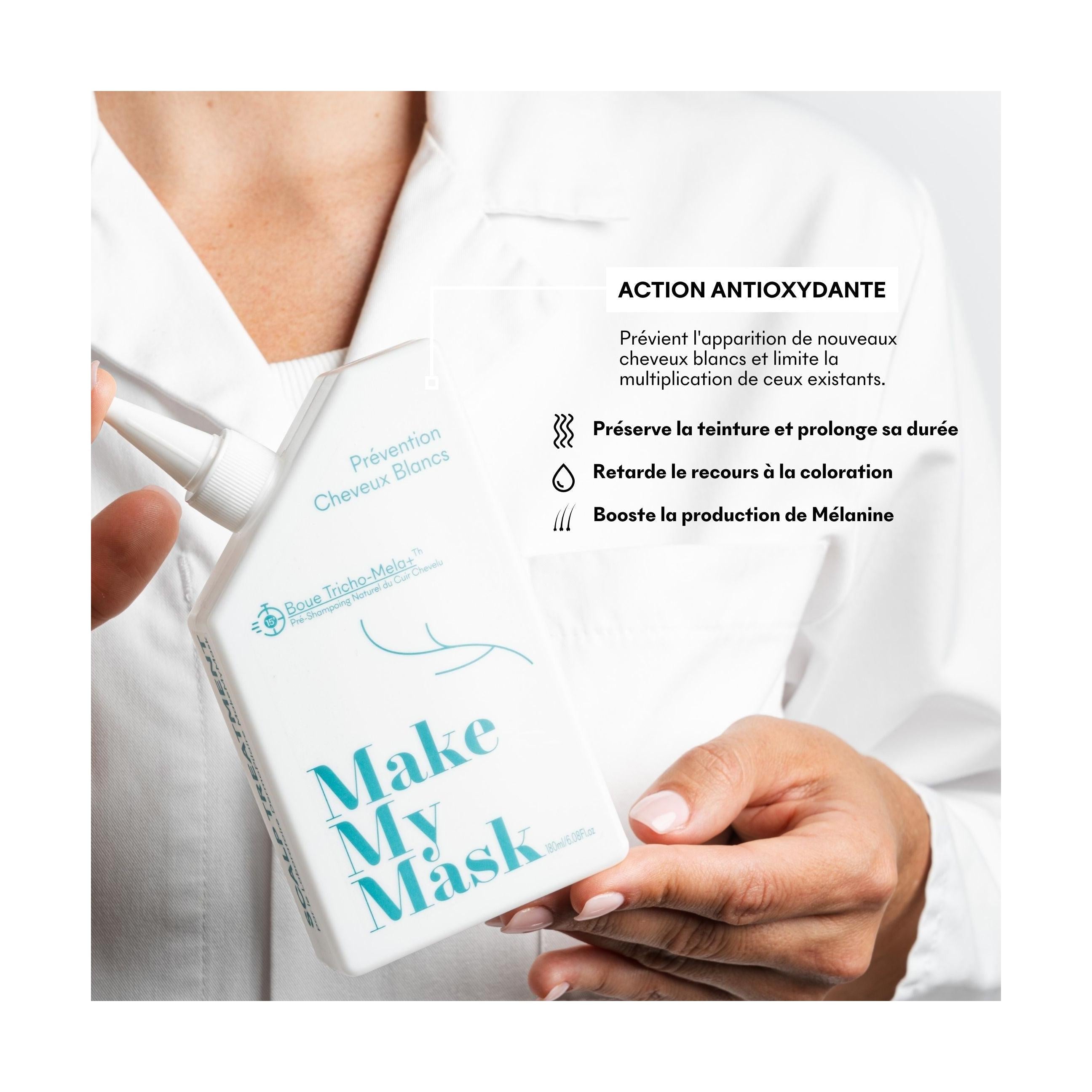 Solution antioxydante cheveux blancs
