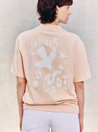 Camiseta unisex Ilustración de albaricoque