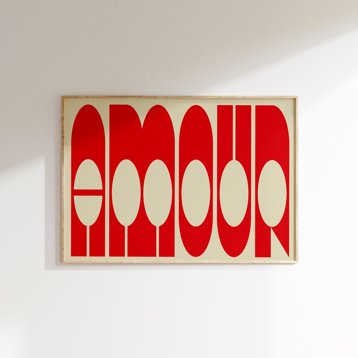 Typography - Affiche Amour Vintage - Rouge