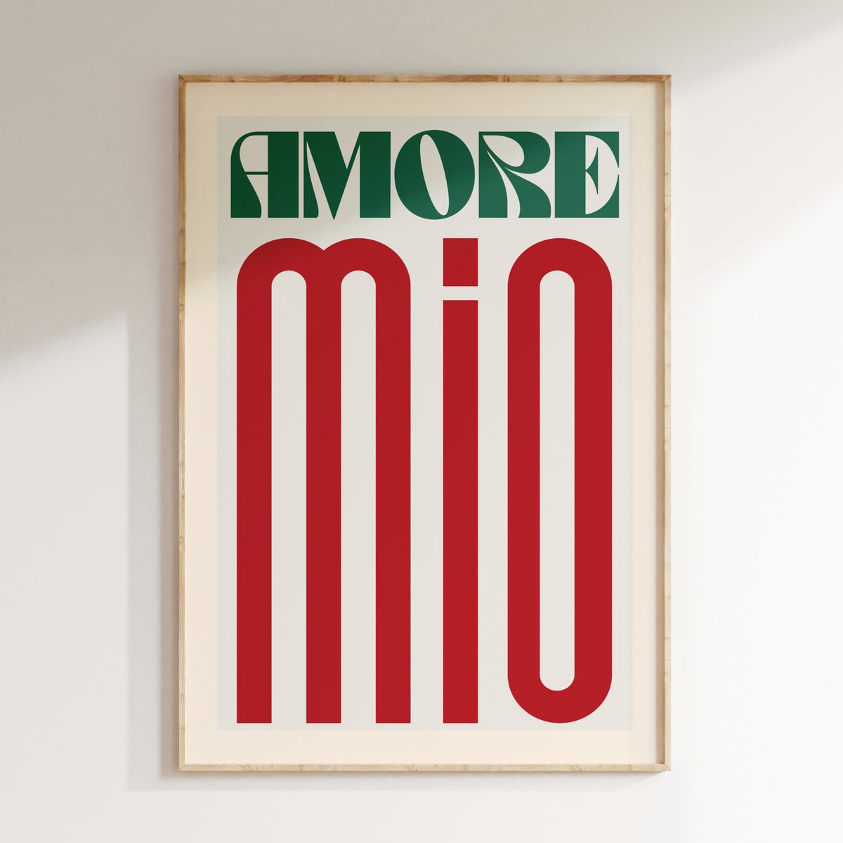 Typography - Affiche Amore Mio - Vert