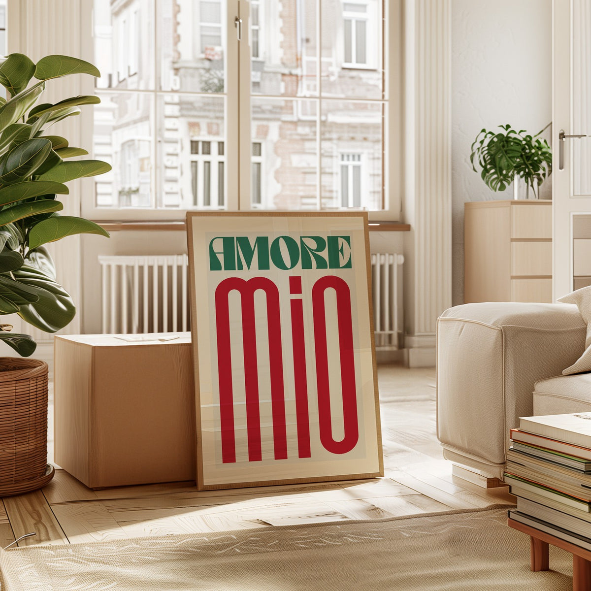 Typography - Affiche Amore Mio - Vert