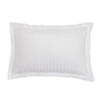 Satin Uni Jacquard - Taie d'Oreiller - Blanc