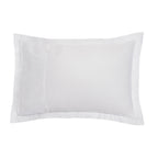 Satin Uni Jacquard - Taie d'Oreiller - Blanc