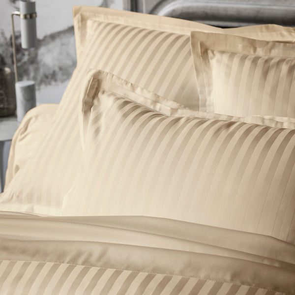 Satin Uni Jacquard - Taie d'Oreiller - Grège