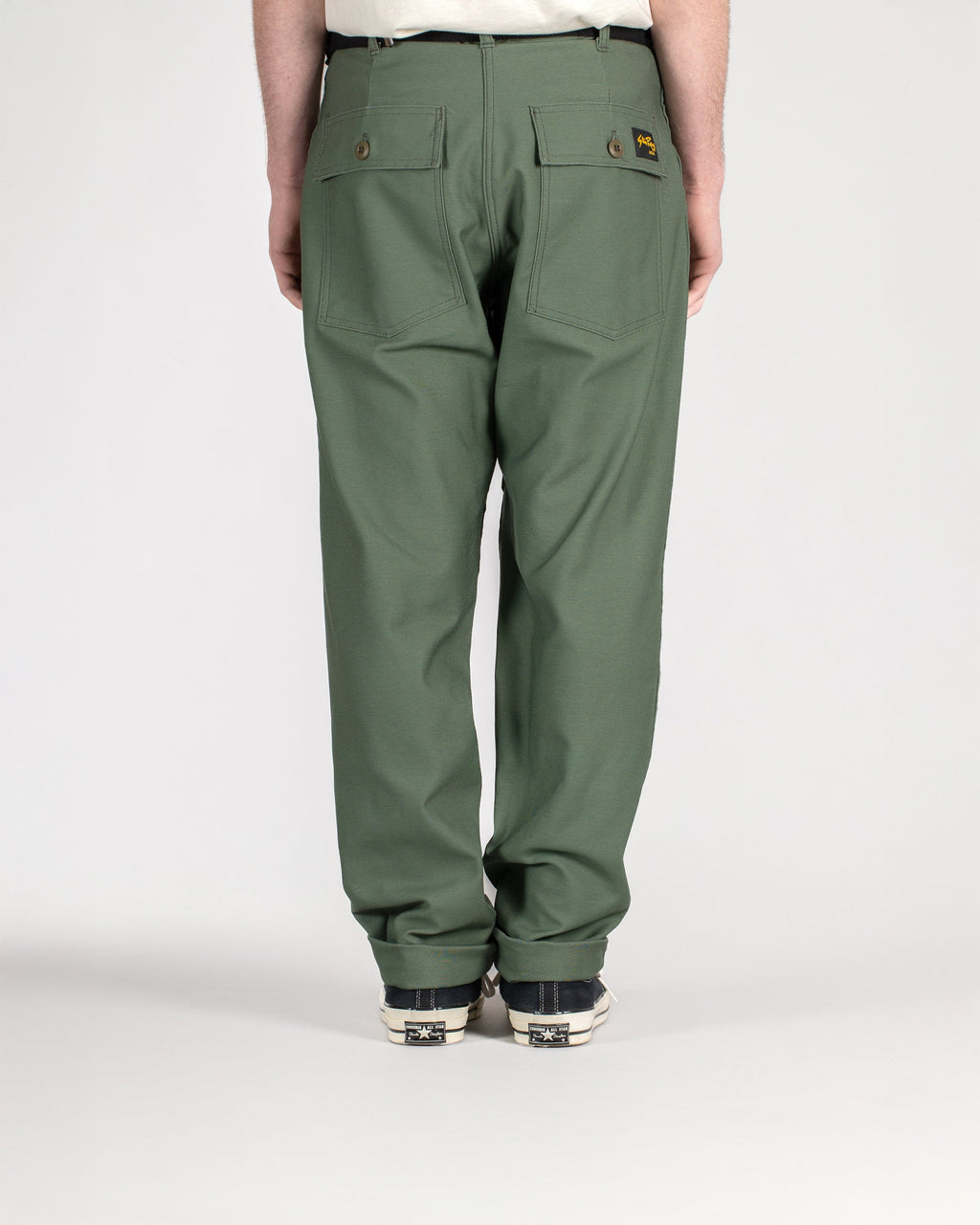 Taper Fatigue Trousers - Olive Sateen 8.5oz