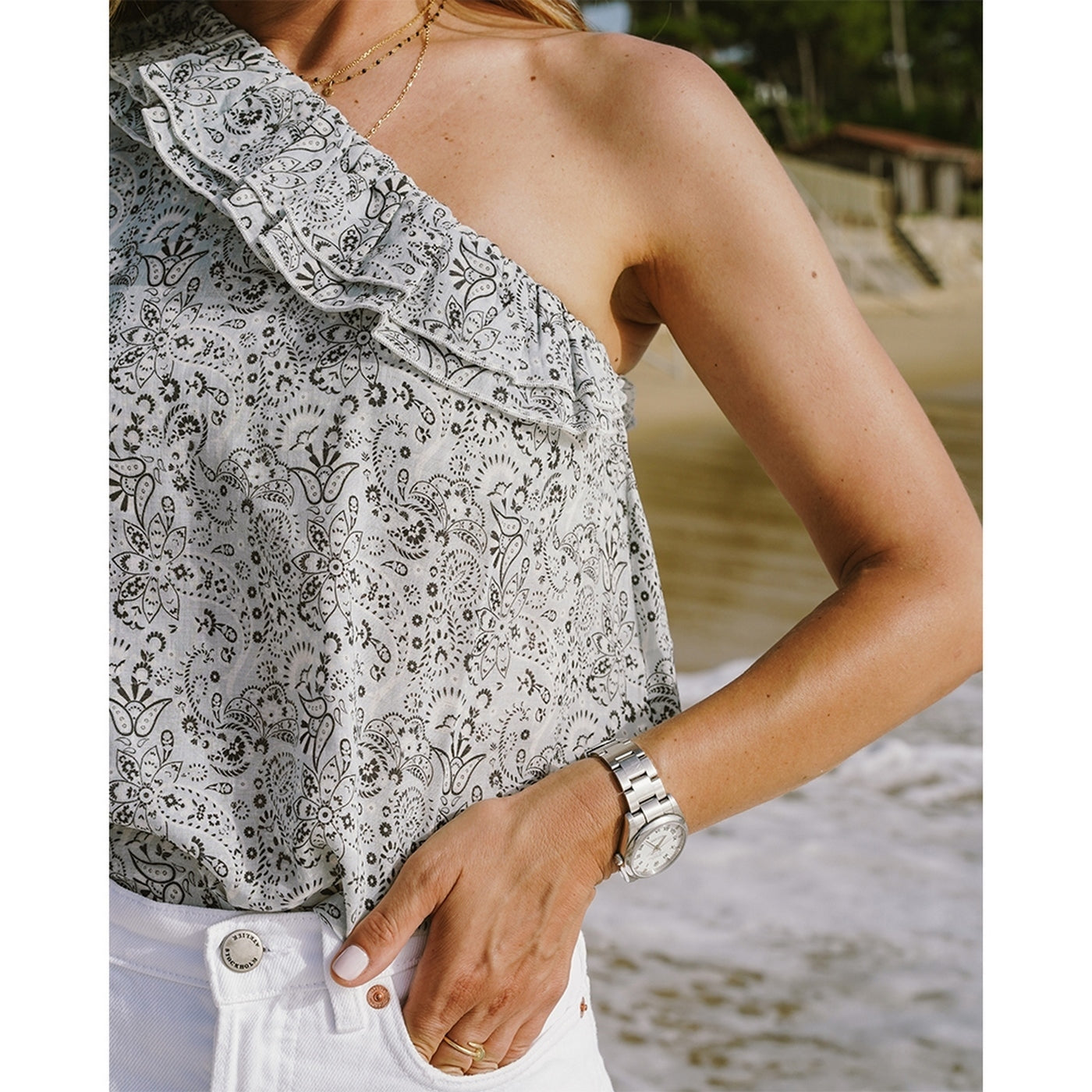 Seven August - Blusa Tara - Sky Bandana