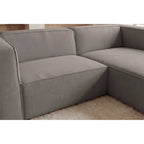 Basil Angle - Tissu Lisse - Canapé D'Angle
