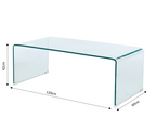 Ginza - Coffee Table - Tempered Glass - Transparent