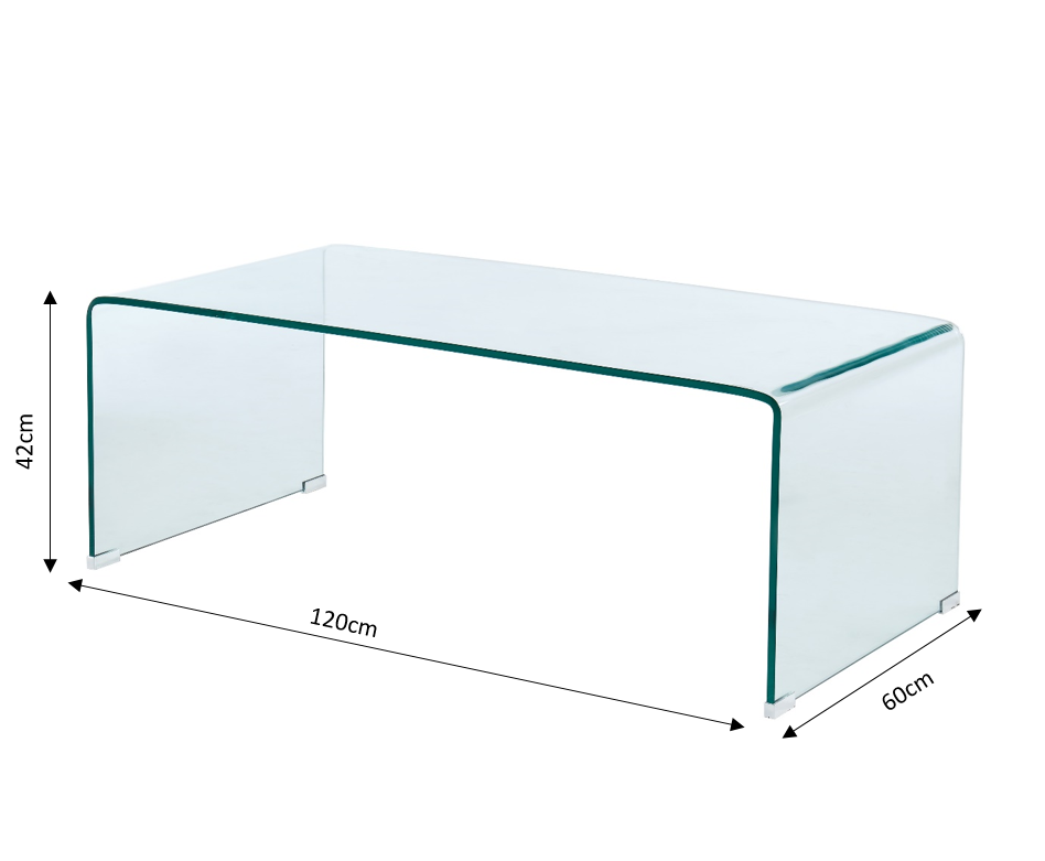 Ginza - Coffee Table - Tempered Glass - Transparent