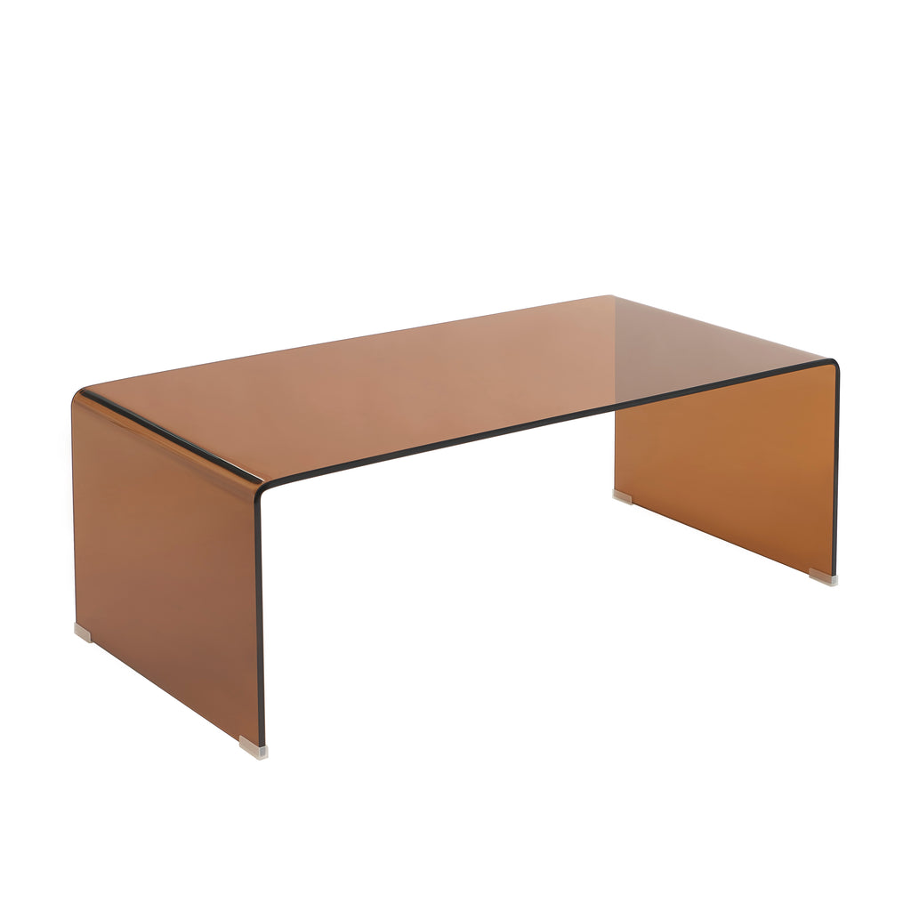 Ginza - Coffee Table - Tempered Glass - Amber