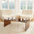 Ginza - Coffee Table - Tempered Glass - Amber