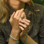 Junon Turquoise Ring 0.15 And Sterling Silver