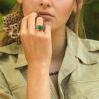 Bague Chuen Malachite 6,70 Et Argent Massif