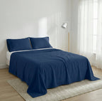 Betttuch Basic – Marineblau